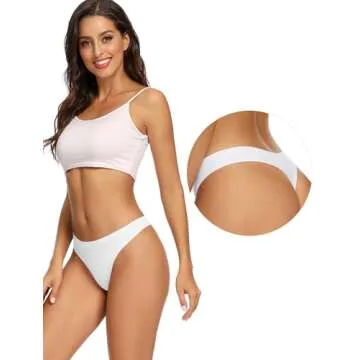 voenxe Seamless Thongs - No Show Breathable Comfort 5-Pack