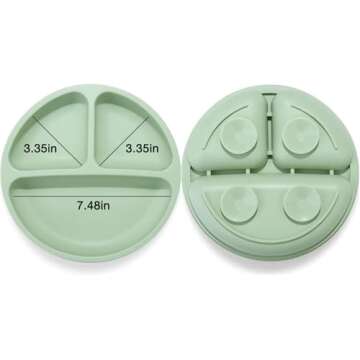 PandaEar Toddler Plates & Silicone Baby Bibs