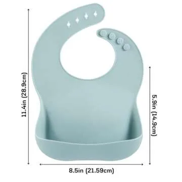 PandaEar Toddler Plates & Silicone Baby Bibs