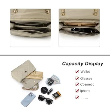 Chic Gladdon Quilted Crossbody Bag for Everyday Use