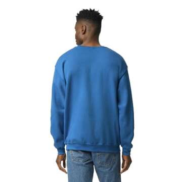 Gildan Adult Fleece Crewneck Sweatshirt, Style G18000, Multipack, Royal (1-Pack), Large