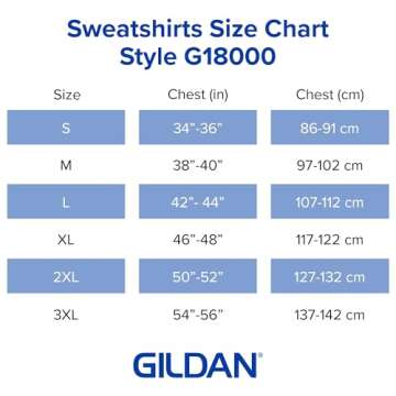 Gildan Adult Fleece Crewneck Sweatshirt, Style G18000, Multipack, Royal (1-Pack), Large
