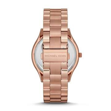 Michael Kors Slim Runway Three-Hand Rose Gold-Tone Stainless Steel Women's Watch (Model: MK3197)