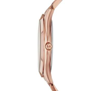 Michael Kors Slim Runway Three-Hand Rose Gold-Tone Stainless Steel Women's Watch (Model: MK3197)
