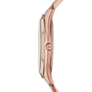 Michael Kors Slim Runway Three-Hand Rose Gold-Tone Stainless Steel Women's Watch (Model: MK3197)