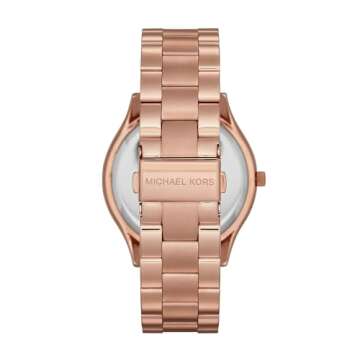 Michael Kors Slim Runway Three-Hand Rose Gold-Tone Stainless Steel Women's Watch (Model: MK3197)