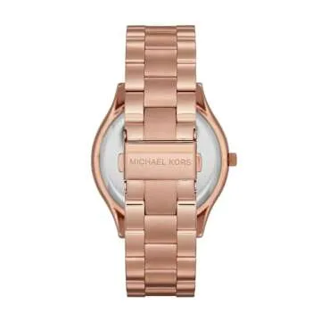 Michael Kors Slim Runway Three-Hand Rose Gold-Tone Stainless Steel Women's Watch (Model: MK3197)