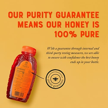 Nate's Raw Honey 4-Pack - Unfiltered & Pure Squeeze Bottles