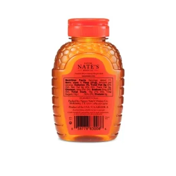 Nate's Raw Honey 4-Pack - Unfiltered & Pure Squeeze Bottles