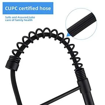 Black Kitchen Faucet with Pull Down Sprayer by GUUKAR