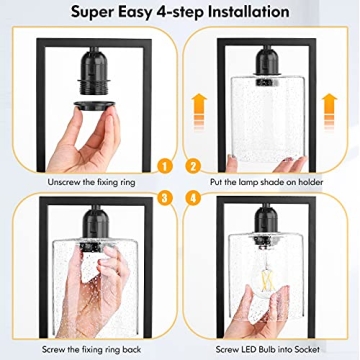 Dimmable Wireless Charging Touch Control Table Lamp Set of 2