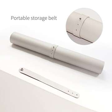 RENMTURE Dual-Sided Mouse Pad, Natural Cork & PU Leather Large Desk Pad for Office and Home Work, Desk Protector Non-Slip, Waterproof, Easy Clean (White, 36"x17")