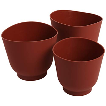 Norpro 3 Piece Silicone Bowl Set - Microwave Safe & Durable for Crafting