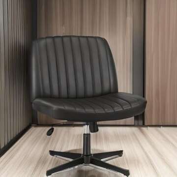 OLIXIS Criss Cross Legged Chair – Wide Seat, Adjustable Height, Armless Design