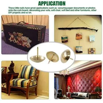 Keadic 100Pcs Antique Upholstery Tacks for DIY Projects