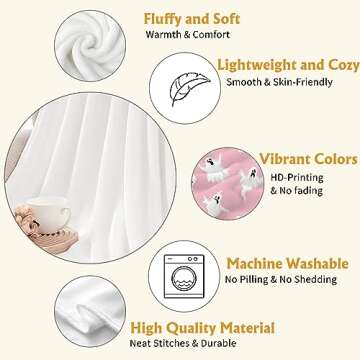 YeeJu Halloween Fleece Throw Blanket for Couch Sofa Lap Bed Living Room Pink Cute Ghost Throw Blanket Cozy Soft Lightweight Fuzzy Plush Blankets and Throws Bedroom Decorative Blanket 50x60