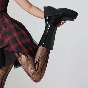 GooMaShoes Women's Goth Platform Wedge Boots - Warm & Stylish