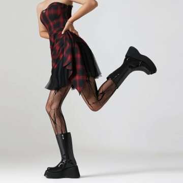 GooMaShoes Women's Goth Platform Wedge Boots - Warm & Stylish