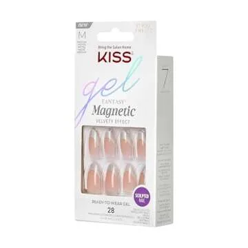 KISS Gel Fantasy Press-On Nails 'North Coast' in Light Silver