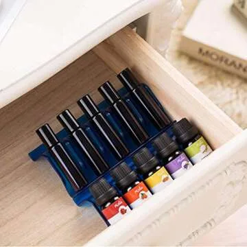 Qicfrk 8 Pcs Essential Oil Organizer Holds 40 Bottles