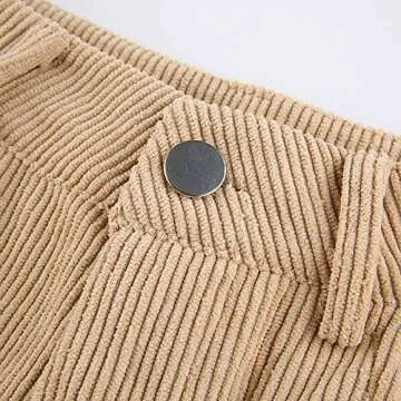 Chic Corduroy Wide Leg Pants for Women - Vintage Style