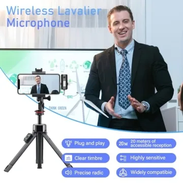 3-in-1 Lavalier Mic for iPhone, Camera, Android