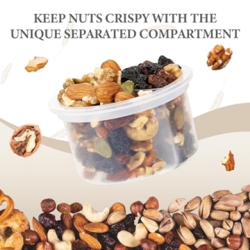 SOLIGT Overnight Oats Containers with Folding Spoons