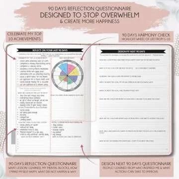 Law of Attraction Planner 2025 - Hourly, Weekly & Monthly Goal Setting Planner, 12 Month Journey to Increase Productivity | Life & Gratitude Journal, Include Foldable Vision Board, Gift Box & Stickers