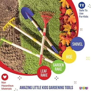 Play22 Kids 4-Piece Garden Tool Set for Young Gardeners
