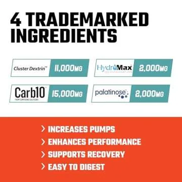 Axe & Sledge Supplements Demo Day Intra-Workout Carbohydrate Powder with Cluster Dextrin, Carb10, Hydromax, & Palatinose, 30 Servings (Shark Bite)