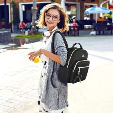 MATEIN Mini Backpack for Women, Waterproof Stylish Daypack Purse Shoulder Bag with USB Charging Port...