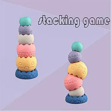 Miawow Stacking Balls Soft Toys for Babies 6 12 18 Months 1 Year Old Girls Boys - Toddlers Sensory E...