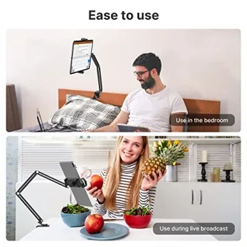 Versatile iPad Holder for Desks and Beds