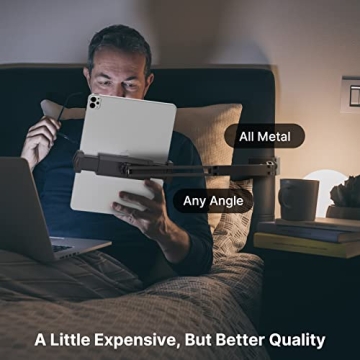 Versatile iPad Holder for Desks and Beds