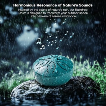 Facmogu Mini Garden Rain Drum - 6 Notes Steel Instrument