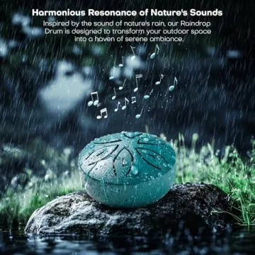 Facmogu Mini Garden Rain Drum - 6 Notes Steel Instrument