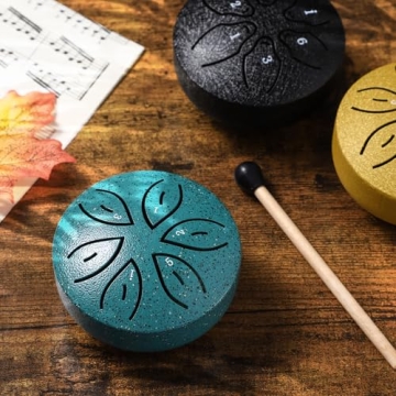 Facmogu Mini Garden Rain Drum - 6 Notes Steel Instrument