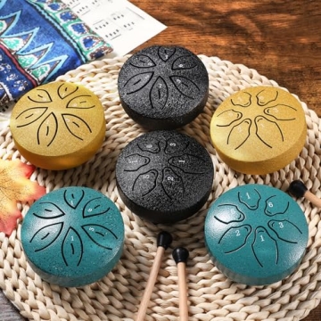 Facmogu Mini Garden Rain Drum - 6 Notes Steel Instrument