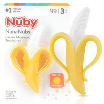 Nuby NanaNubs Banana Massaging Toothbrush for Teething Babies