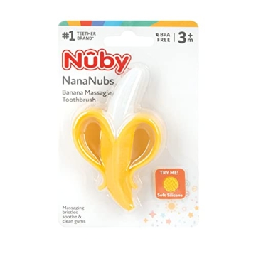 Nuby NanaNubs Banana Massaging Toothbrush for Teething Babies