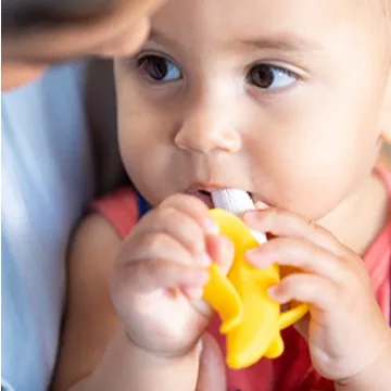 Nuby NanaNubs Banana Massaging Toothbrush for Teething Babies