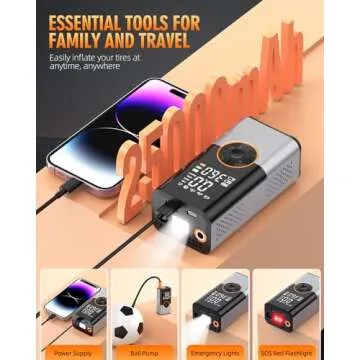 KUXISA Tire Inflator Portable Air Compressor for Fast Inflation