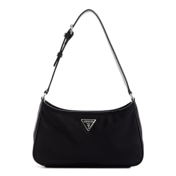 GUESS Little Bay Black Shoulder Bag Gold Hardware