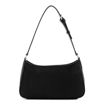 GUESS Little Bay Black Shoulder Bag Gold Hardware