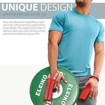 WARM BODY COLD MIND V1 Lifting Wrist Straps for Olympic Weightlifting - Rated at 660 lb - Hand Wraps for Powerlifting, Weight Lifting, Bodybuilding Functional/Cross Training, Deadlift Gym Bar, Cotton