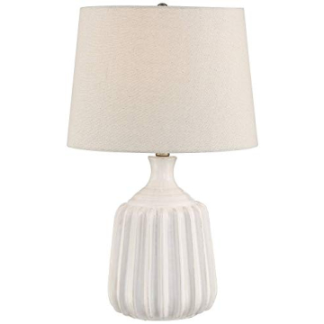 360 Lighting Logan Mid Century Modern Style Accent Table Lamp with Table Top Dimmer 23.25" High Glos...