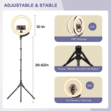 Sensyne Ring Light with Tripod for Perfect Lighting