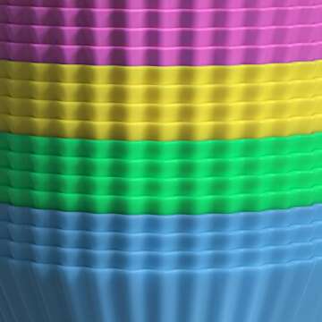 Vremi Silicone Molds Cupcake Baking Cups 24 Pack - Multi Color Reusable Muffin Cup Liners - BPA Free Rainbow Cupcake Wrappers - Nonstick Quick Release Cup Cake Molds for Parties - Dishwasher Safe