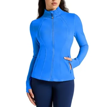 QUEENIEKE Women Athletic Jackets Cottony-Soft Full Zip Slim Fit Workout Running Jacket with Pockets(...