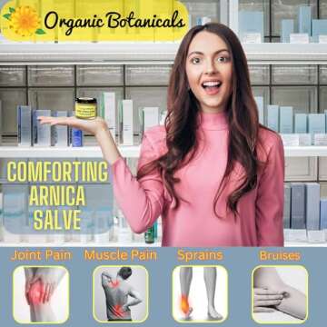 Organic Botanicals Pure Arnica Salve | Sore Muscle & Joint Relief Cream for Stiffness, Aches, Bruising, Swelling, Sprains & More | 2 oz Arnica Cream